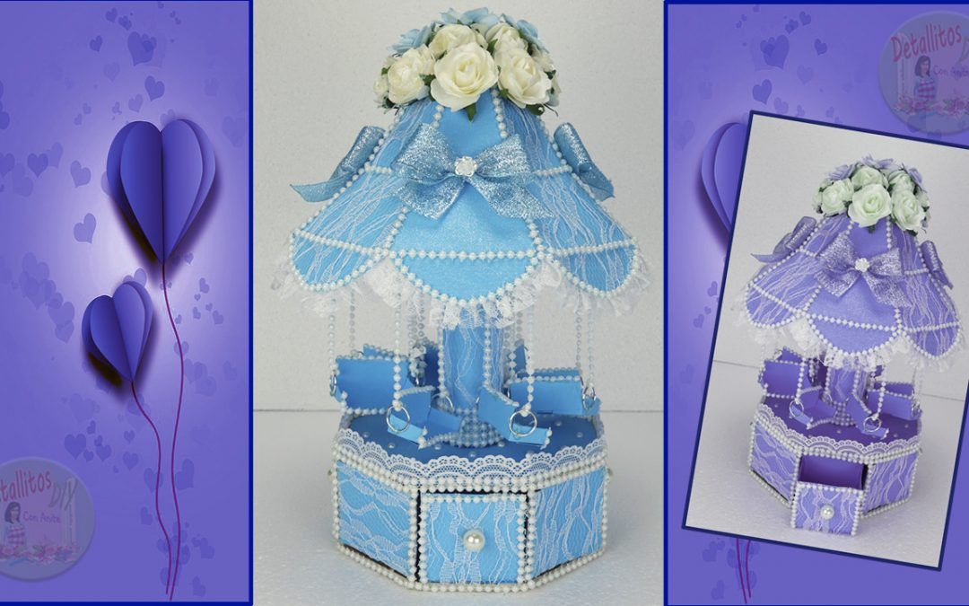 Carrusel para baby shower, cumpleaños y bautizos
