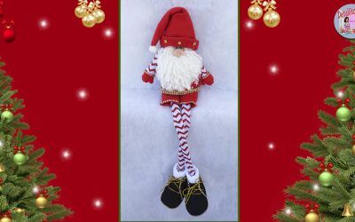 Gnomo navideño para pared, repisa o puerta.